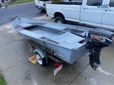 14ft Aluminum Jon Boat & Trailer