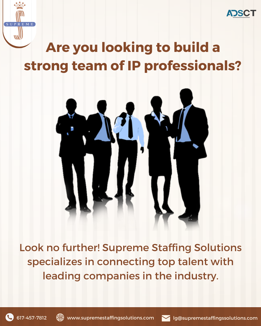 IP attorney staffing agency dial 6174577812