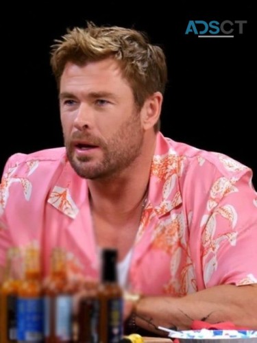 Hot Ones Show Chris Hemsworth Pink Flora