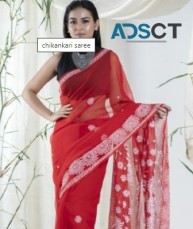 Buy chikankari saree online-Chikankari C