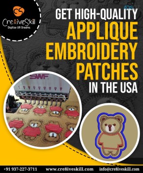 Get Applique Embroidery Patches at Cre8i